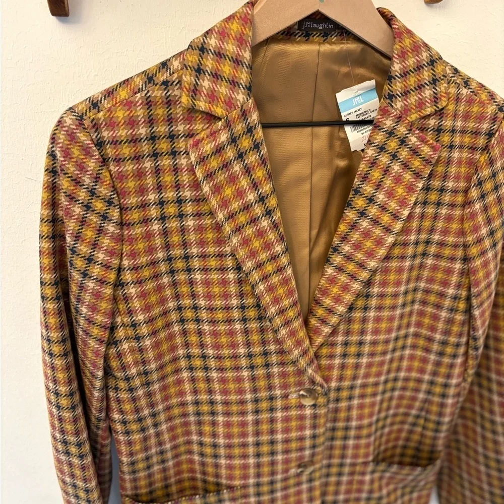 J. McLaughlin Aubrey Plaid Blazer Jacket Catalina Cloth | Size Small NWT
